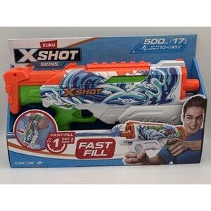X-Shot Kids Water Gun Fast-Fill Hyperload Water Gun Squirt Blaster Skins New